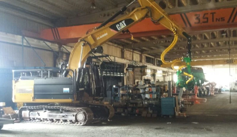 Aserrado e cepillado de madeira en monte